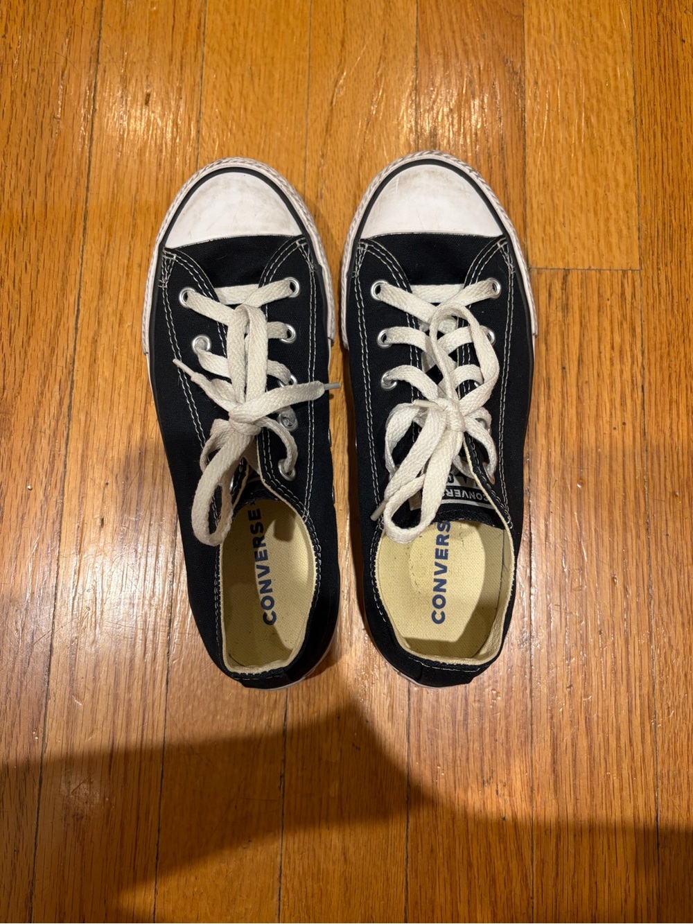 Converse Kids Black and White Low Top Sneakers